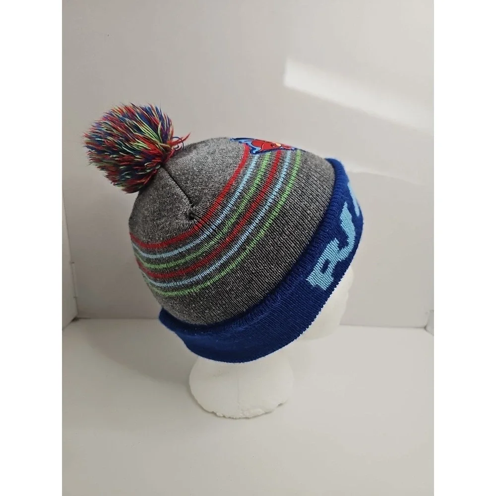 PJ‎ Masks Kids Beanie Hat Blue Pom Pom Catboy Owlette Gekko Winter Toddler